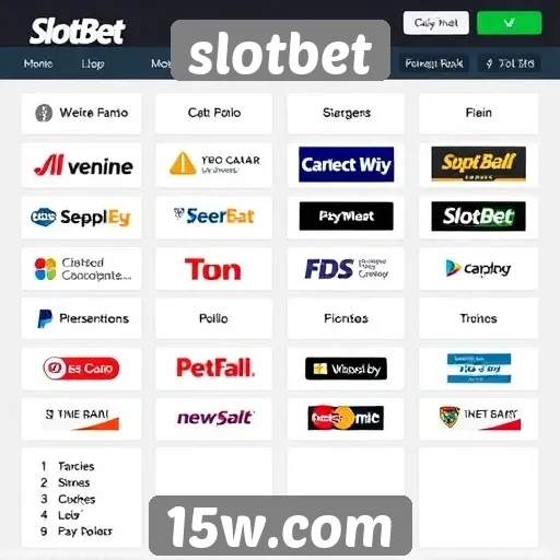 Avaliação das opções de pagamento disponíveis no Slotbet